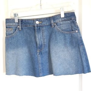 H&M Divided Raw Hem Denim Mini Skirt